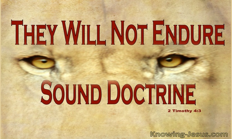 2 Timothy 4:3 They Will Not Endure Sound Doctrine (red)